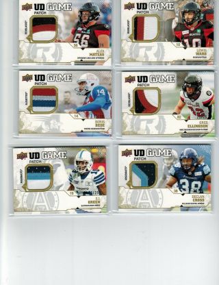 2019 Upper Deck Cfl Game Jersey Patch Boris Bede 17/25 Montreal Alouettes