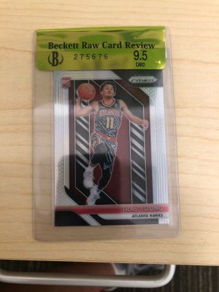Trae Young 2018 - 19 Prizm Silver Rookie Bgs 9.  5 Gem Refractor Rc