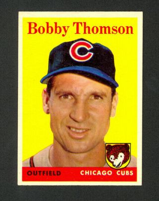 1958 Topps Bobby Thomson 430 - Chicago Cubs - Nm