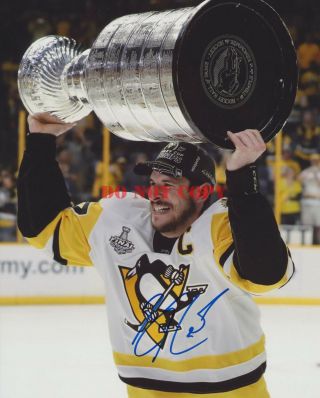 Sidney Crosby Signed Pittsburgh Penguins 8x10 Photo Reprint