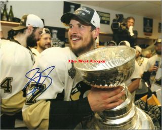 Sidney Crosby Signed Pittsburgh Penguins 8x10 Photo Stanley Cup Reprint