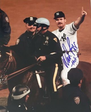 Wade Boggs York Yankees Red Sox Signed Autographed 8x10 World Series Police