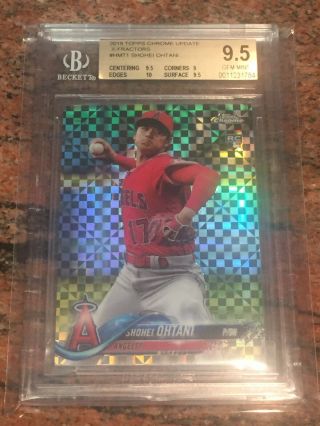 Shohei Ohtani 2018 Topps Chrome Update Xfractor Rookie Refractor Rc /99 Bgs 9.  5