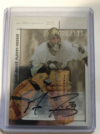 03/04 In The Game Auto Rookie Rc Marc - Andre Fleury 70/135 Penguins