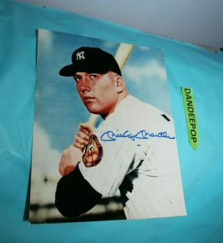 Mickey Mantle Ny Yankees Baseball Signed Autographed 8x10 Photo