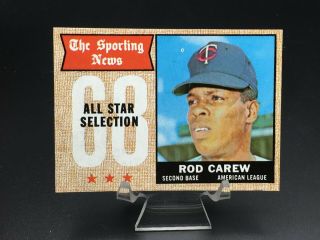 1968 Topps Baseball All Star Rod Carew Hof Ex/ex - Mt 363 Minnesota Twins