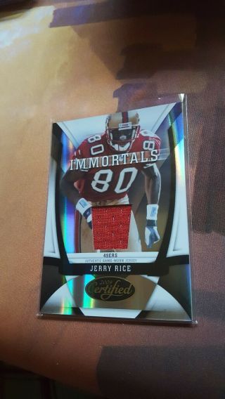 Leaf Certified Materials Immortals Jerry Rice Game Jersey 168/250 49ers Hof