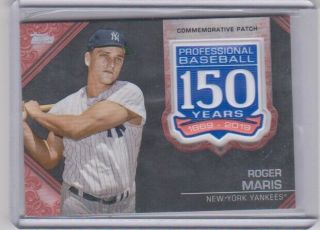 2019 Topps Roger Maris 150 Anniversary Commemorative Patch Red 16/25
