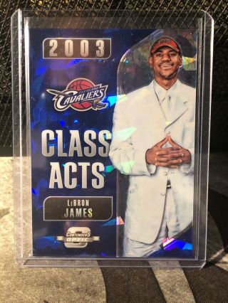 2018 - 19 Contenders Optic Class Acts Blue Cracked Ice 4 Lebron James Cavaliers