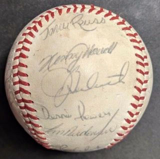1985 Los Angeles Dodgers Team Signed Baseball 22 Autographs Scioscia Valenzuela