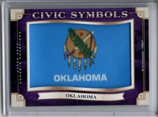 Oklahoma Logo Patch 2019 Ud Upper Deck Goodwin Champions Civic Symbols Flag Sp