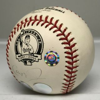 Cal Ripken Jr Signed Retirement Logo Baseball Autographed AUTO MLB Hologram HOF 3