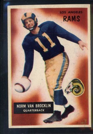 1955 Bowman 32 Norm Van Brocklin - Ex - Mt 121 - 452