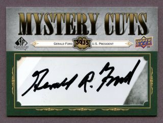 2008 Sp Legendary Cuts Ud Mystery Autograph Gerald Ford Cut Auto Signature