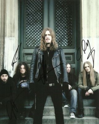 Opeth Full Band Signed Photo 8x10 Rp Autographed All Members