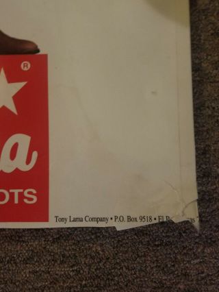 Vintage Jay Novacek Dallas Cowboy 84 All Pro Tony Lama Boots Store Poster 4