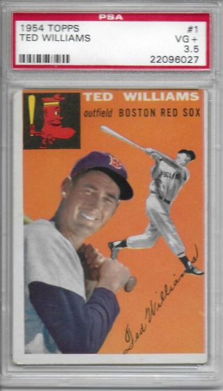 1954 Topps 1 Ted Williams Psa 3.  5 Vg,