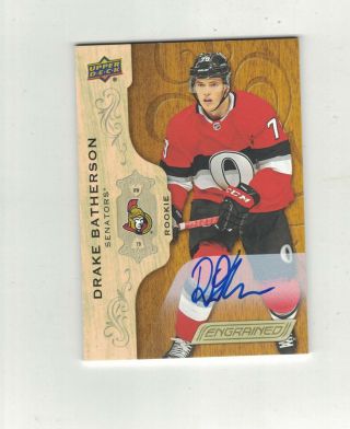 Drake Batherson Rc Ud Upper Deck Engrained 2018 - 19 Auto Rookie