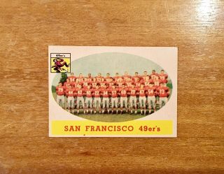 1958 Topps Football 41 San Francisco 49ers Team Nm