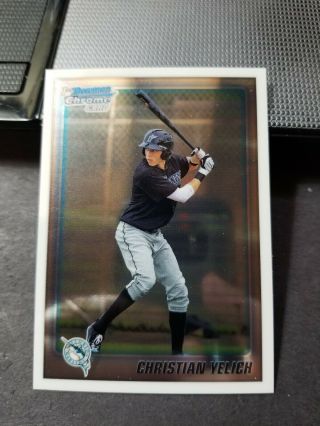 2010 Bowman Chrome Prospects Bdpp78 Christian Yelich Rc Rookie/draft Card