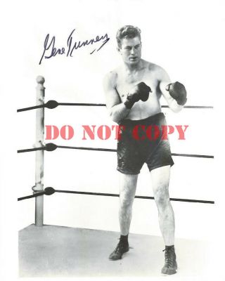 Gene Tunney Heavyweight Boxing Champion Signed 8x10 Autographed Photo Reprint
