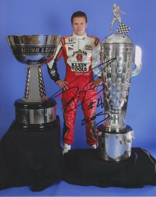 2005 & 2011 Indianapolis 500 Winner Dan Wheldon Signed 8 X 10 Indy Race Photo Re