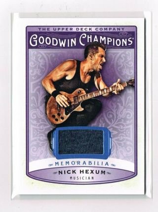 2019 Upper Deck Goodwin Champions Memorabilia M - Nh Nick Hexum