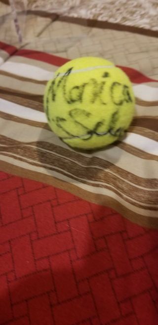 Monica Seles Autographed Wilson Tennis Ball.