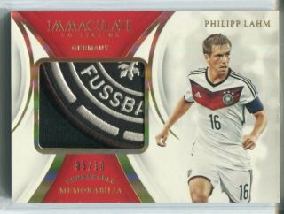 2018 - 19 Ud Immaculate Soccer Philipp Lahm Gold Remarkable Logo Patch 05/10 2col