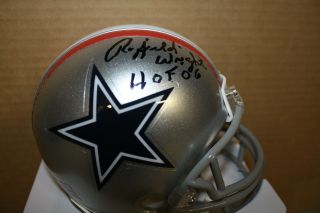 Dallas Cowboys Rayfield Wright 70 Signed Mini Helmet Hof 2006