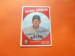 Harmon Killebrew,  1959 Topps High 515,  Nicely Centered Ex,  Washington Senators