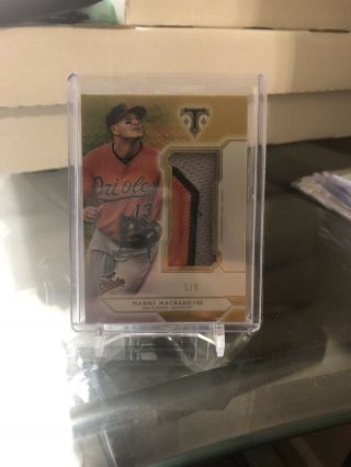 2019 Topps Triple Threads Manny Machado 3 Color Patch 1/9 Padres Orioles