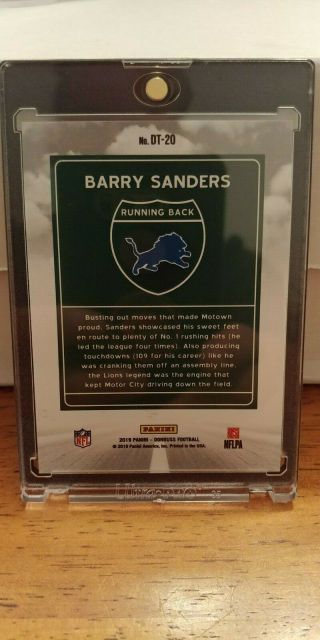 2019 Donruss Ultra Rare Barry Sanders Downtown card 2