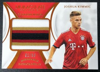 2018 - 19 Immaculate Remarkable Memorabilia Bronze Joshua Kimmich Patch 01/50 Yl