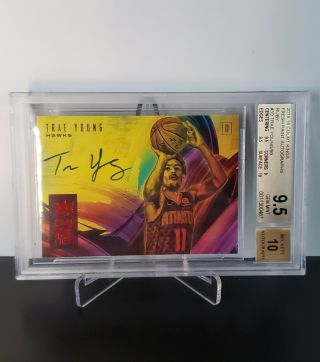2018 Court Kings 9.  5 Bgs Gem Ruby Trae Young Autograph Auto Rc 7/99 Hawks