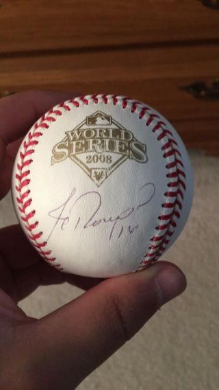 J.  C.  Romero Autograph Signed 2008 World Series Baseball Philadelphia Phillies