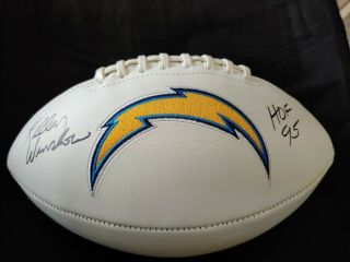 Kellen Winslow Autographed San Diego Chargers Logo Football - Bgs Hof 95