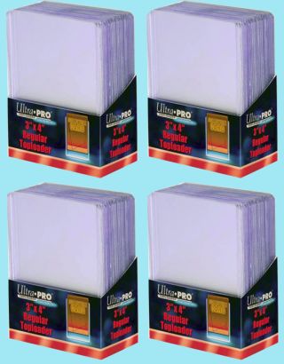 100 Ultra Pro 3x4 Regular Toploaders Standard Size Trading Card Sleeve Rigid