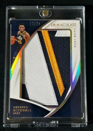 Donovan Mitchell 2017 - 18 Immaculate Team Logos Rc Jumbo Patch /25