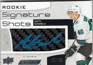 18 - 19 Ud Engrained Rookie Signature Shots Antti Suomela 11/49