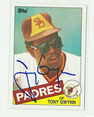 Signed 1985 Topps 660 Tony Gwynn Hof San Diego Padres Nm Auto Autograph