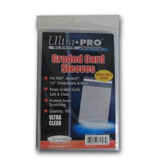 400 Ultra Pro Graded Card Sleeves Resealable Bags Strip Acid No Pvc