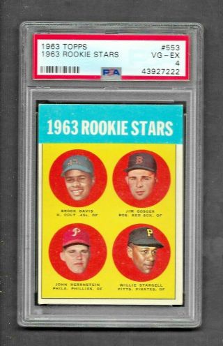 1963 Topps Willie Stargell Rookie 537 Psa 4 Card
