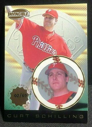 Curt Schilling 1999 Pacific Invincible Opening Day Issue Ser D /69 Phillies Sox