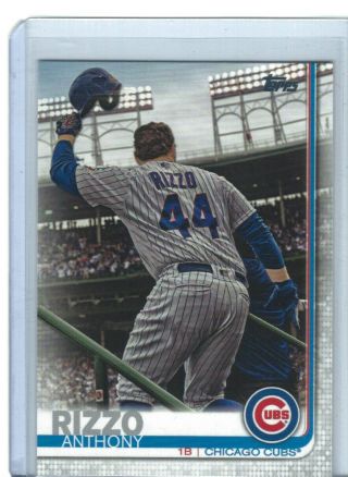 2019 Topps Series 2 Anthony Rizzo Photo Variation Sp Cubs 596 Image