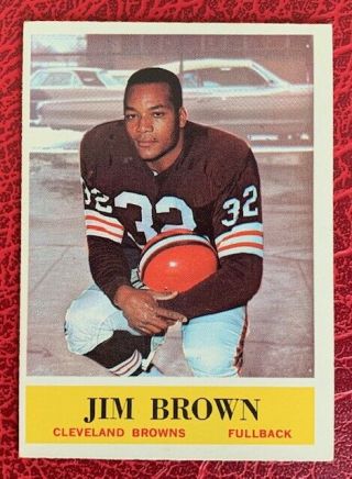 1964 Philadelphia 30 Jim Brown Football Browns Ex - Mt