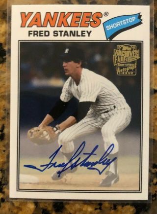 Fred Stanley 2019 Topps Archives Auto Autograph Fan Favorites Yankees York