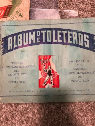 1948 - 49 Toleteros Album Empty Negro Hof Baseball