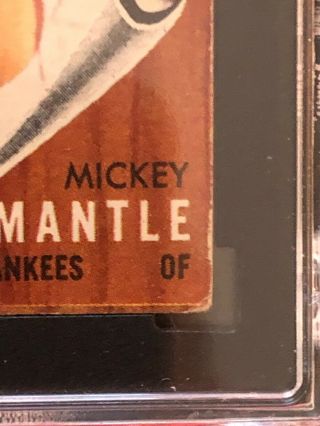 1962 Topps Mickey Mantle 200 SGC 2.  5 GD, 4