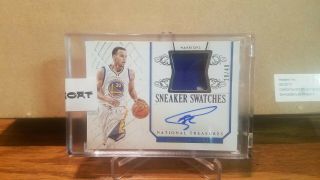 2014 - 15 National Treasures Stephen Curry Auto Sneaker Swatches D 28/49 Warriors